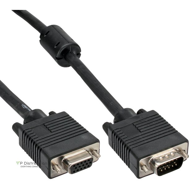 InLine&reg; S-VGA Extension Cable 15HD male to female black 2m