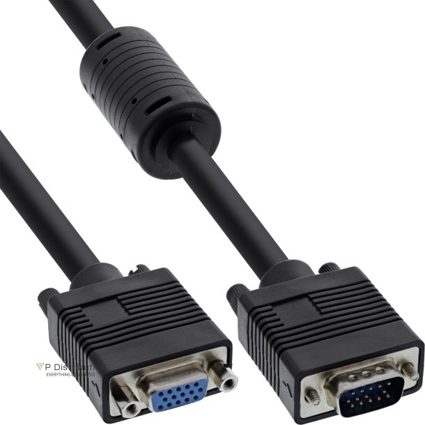 InLine&reg; S-VGA Extension Cable 15HD male to female black 0.5m