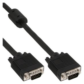 InLine® S-VGA Cable 15HD male to male black 7m