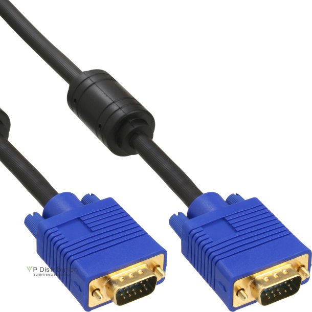 InLine&reg; S-VGA Cable Premium 15HD male to male black 1m