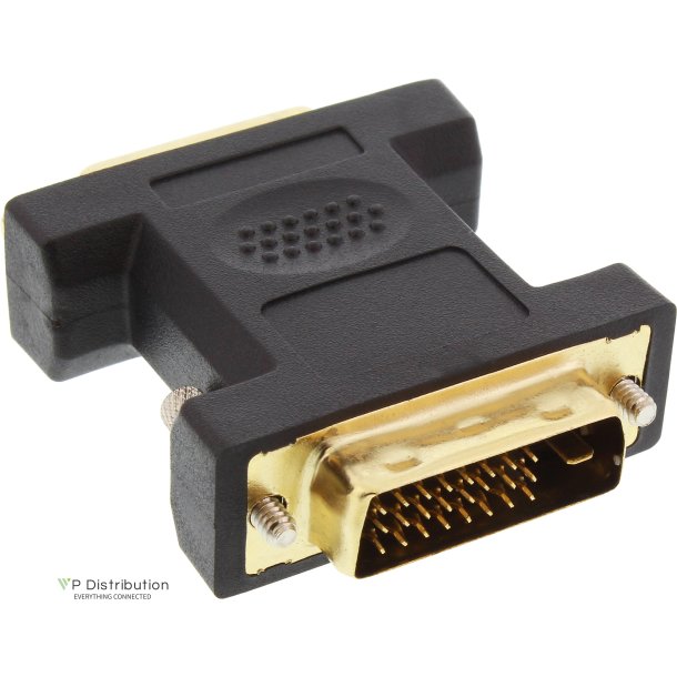 InLine&reg; DVI-D Adapter DVI-I 24+5 female to DVI-D 24+1 male gold plated