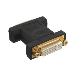 InLine&reg; DVI-I Adapter digital + analog 24+5 female to female black gold plated