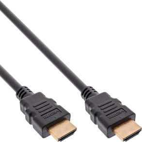 InLine Certified Ultra High Speed HDMI Cable M/M 8K4K gold plated black 0.5m