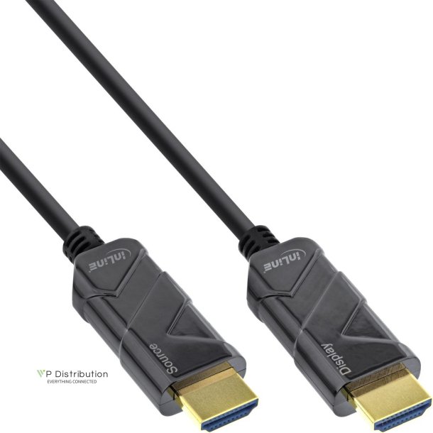 InLine HDMI AOC cable, Ultra High Speed HDMI cable, 8K4K, black, 80m