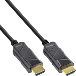 InLine HDMI AOC cable, Ultra High Speed HDMI cable, 8K4K, black, 15m