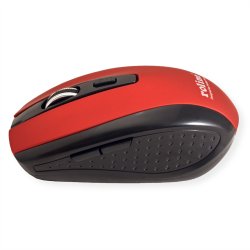 ROLINE Mouse, optical, cordless, USB, red/black
