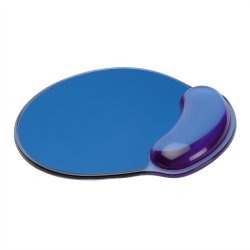 Mousepad w/Wristrest, transp. blue