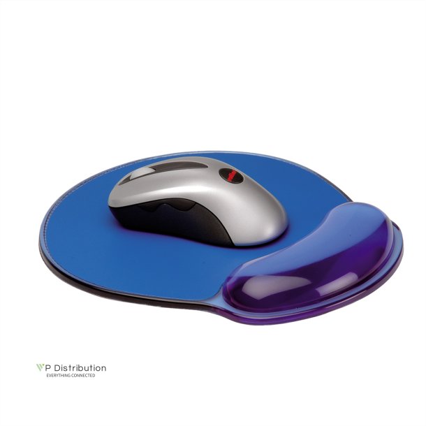 Mousepad w/Wristrest, transp. blue