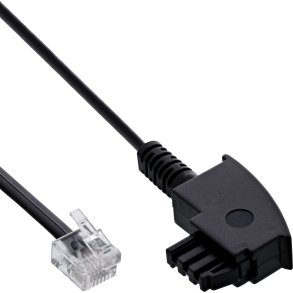 InLine® ADSL Splitter Cable TAE-F German / 6P2C DEC male 2m