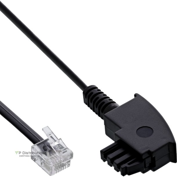 InLine&reg; ADSL Splitter Cable TAE-F German / 6P2C DEC male 0.5m