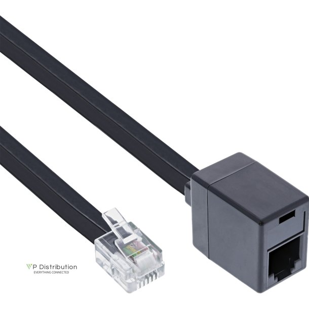 InLine&reg; Modular Cable RJ12 6P6C male to female 10m