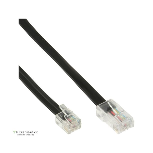 InLine&reg; Modular Cable RJ45 8P6C to RJ12 6P6C male to male 3m