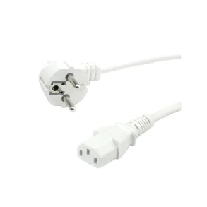 VALUE Power Cable, straight IEC Conncector, white, 1.8m