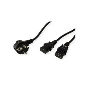 VALUE Y - Power Cable, 2x straight IEC Connector, 1.8m