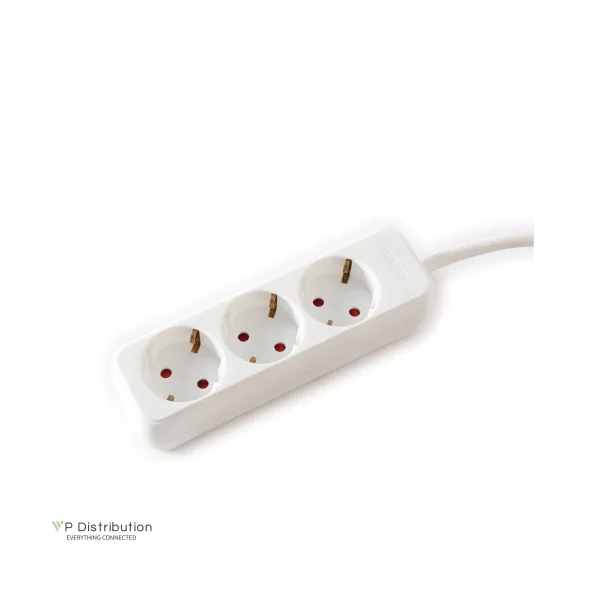 VALUE Power Strip, 3x, white, 1.5m