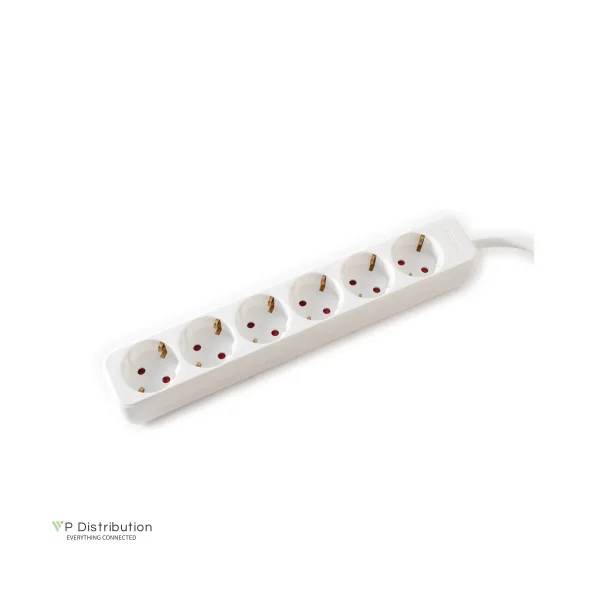 VALUE Power Strip, 6x, white, 1.5m