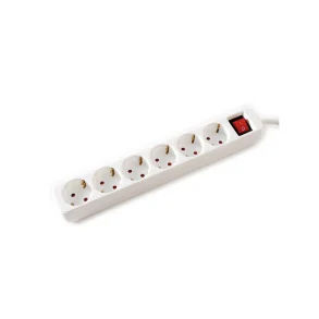 VALUE Power Strip, 6x, with Switch, white, 10m