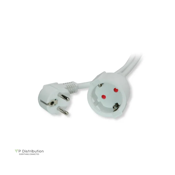 VALUE Extension Cable with 3P.GER Connectors, AC 230V, white, 3m