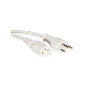 VALUE Power Cable IEC, 3pin, white, Swiss, 1.8m