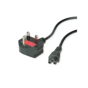 VALUE Power Cable, UK Version, C5 - Plug (3A), 1.8m