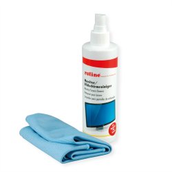 ROLINE TFT Cleaner with microfiber cloth, 250 ml