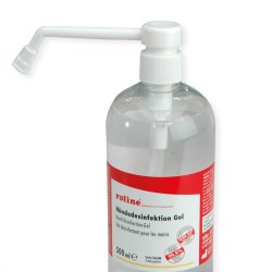 ROLINE Hand Disinfection, 500ml with spray neck