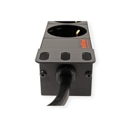 ROLINE PDU for Cabinet, 9x socket, 45&deg;, 16A, Aluminium, 2 m