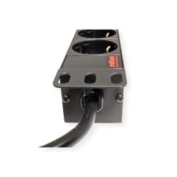 ROLINE PDU for Cabinet, 9x socket, 45&deg;, 16A, black, 2 m