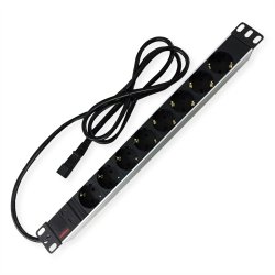 ROLINE 19" PDU for Cabinets 8x 2300W, IEC320 C14 M, Aluminium, 2 m