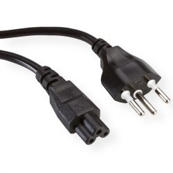 ROLINE Notebook-Power cord, 3-polig, black, 1.8 m