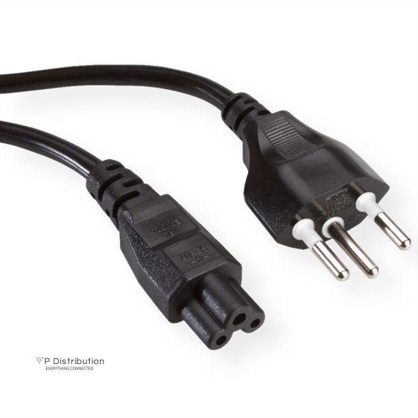 ROLINE Notebook-Power cord, 3-polig, black, 1.8 m