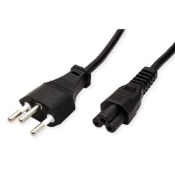 ROLINE Notebook-Power cord, 3-polig, black, 1.8 m