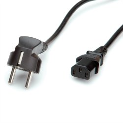 ROLINE Power Cable, straight IEC Connector, 3 m