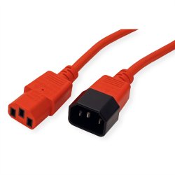 ROLINE Monitor Power Cable, IEC 320 C14 - C13, red, 1.8 m