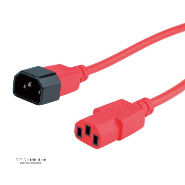 ROLINE Monitor Power Cable, IEC 320 C14 - C13, red, 1.8 m