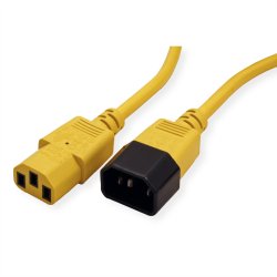 ROLINE Monitor Power Cable, IEC 320 C14 - C13, yellow, 0.8 m