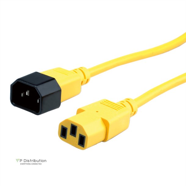 ROLINE Monitor Power Cable, IEC 320 C14 - C13, yellow, 1.8 m