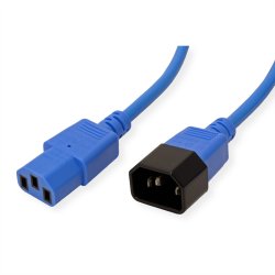 ROLINE Monitor Power Cable, IEC 320 C14 - C13, blue, 1.8 m