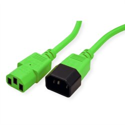 ROLINE Monitor Power Cable, IEC 320 C14 - C13, green, 0.8 m