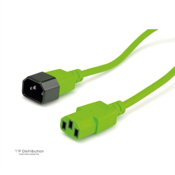 ROLINE Monitor Power Cable, IEC 320 C14 - C13, green, 1.8 m