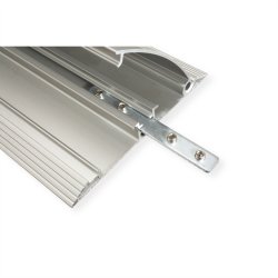 ROLINE 2-Channel Aluminum Floor Cable Cover, 139 x 22 mm, silver, 1.1 m