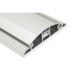 ROLINE 2-Channel Aluminum Floor Cable Cover, 92 x 22 mm, silver, 1.1 m