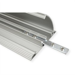 ROLINE 2-Channel Aluminum Floor Cable Cover, 92 x 22 mm, silver, 1.1 m