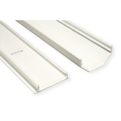 ROLINE Cable Cover, Aluminium, 33x18mm, white, 1.1 m