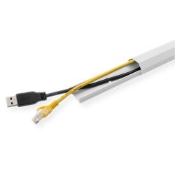 ROLINE Cable Cover, Aluminium, 33x18mm, white, 1.1 m