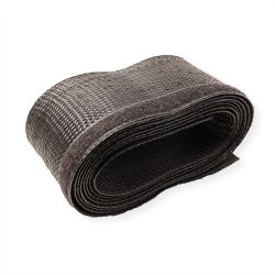 ROLINE PVC Cable Conduit, Strap Closing, black, 2.5 m