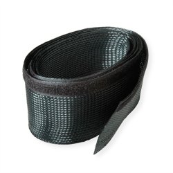 ROLINE PVC Cable Conduit, Strap Closing, black, 2.5 m