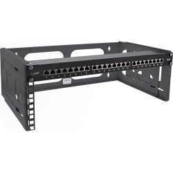 InLine&reg; 19" foldable rack, 4U, 24-40cm depth, black