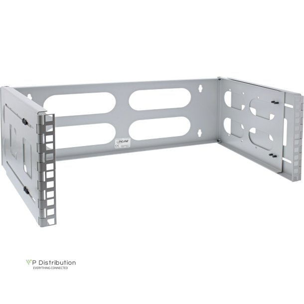 InLine&reg; 19" foldable rack, 4U, 24-40cm depth, grey