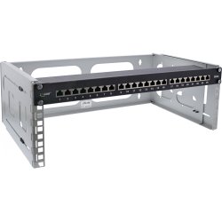 InLine&reg; 19" foldable rack, 4U, 24-40cm depth, grey